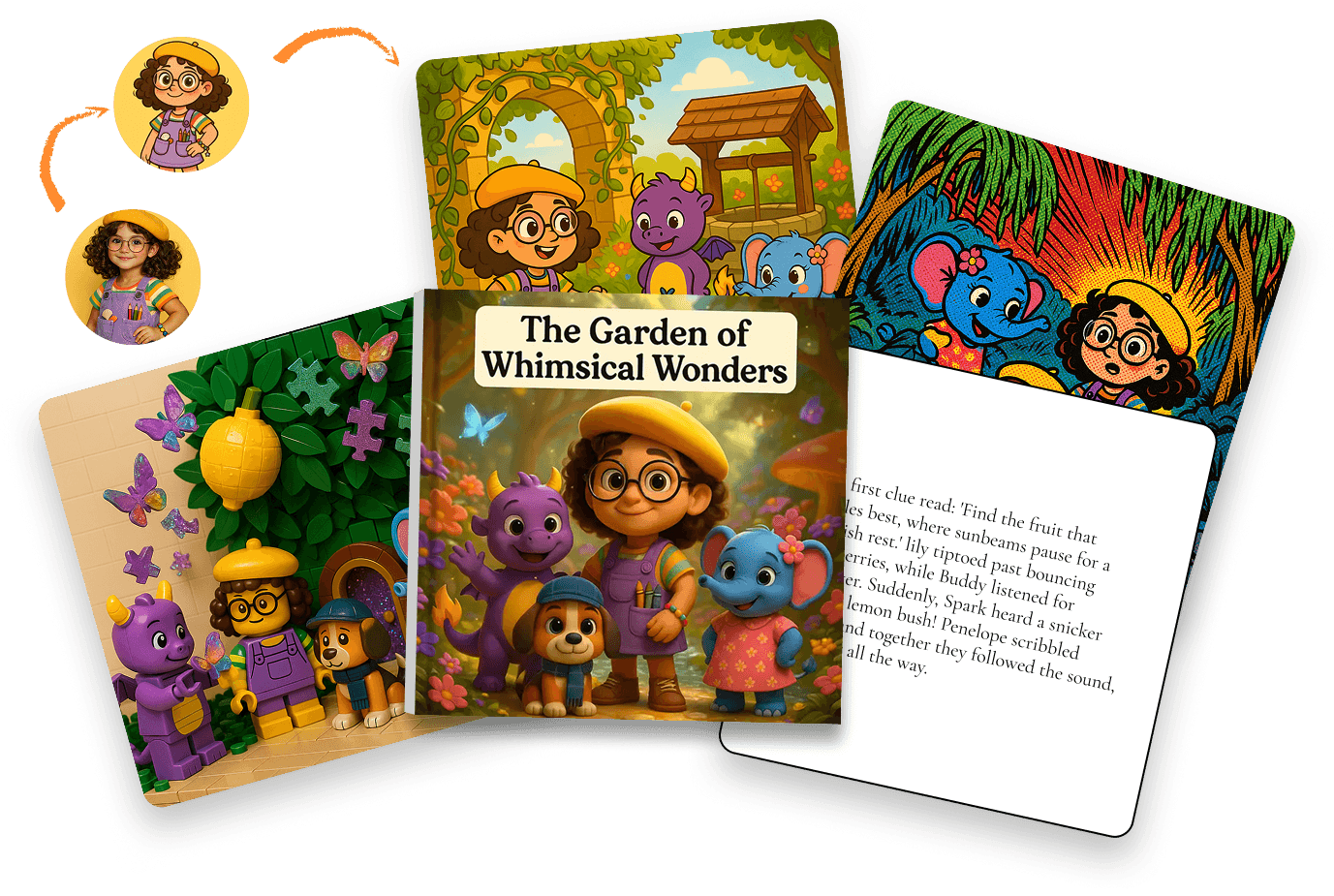 مثال على غلاف وصفحات كتاب قصص مصور