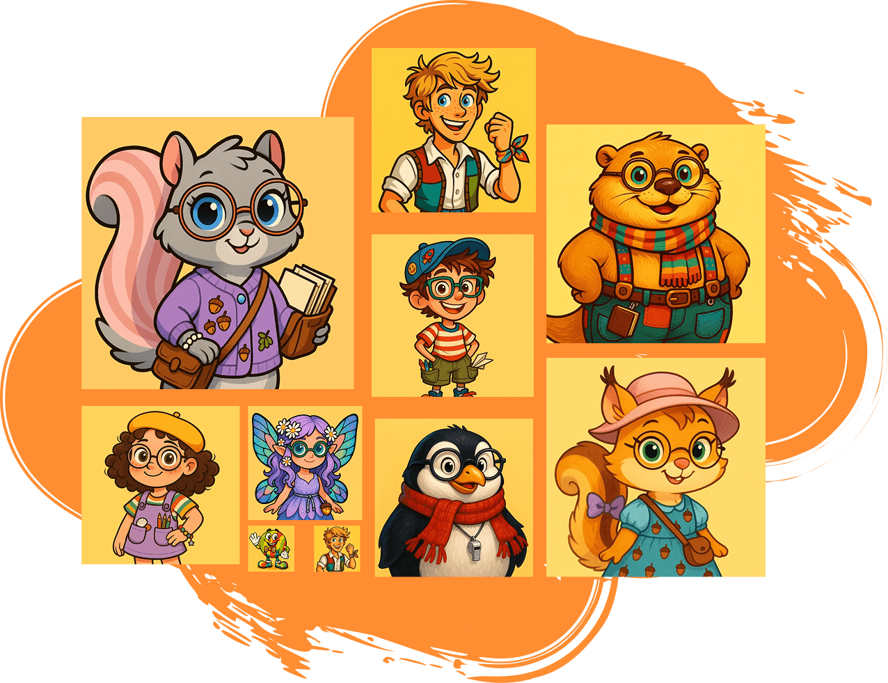 أمثلة على إنشاء شخصيات من الصفر