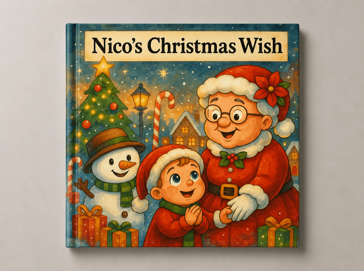 Personalized Christmas storybook gift preview