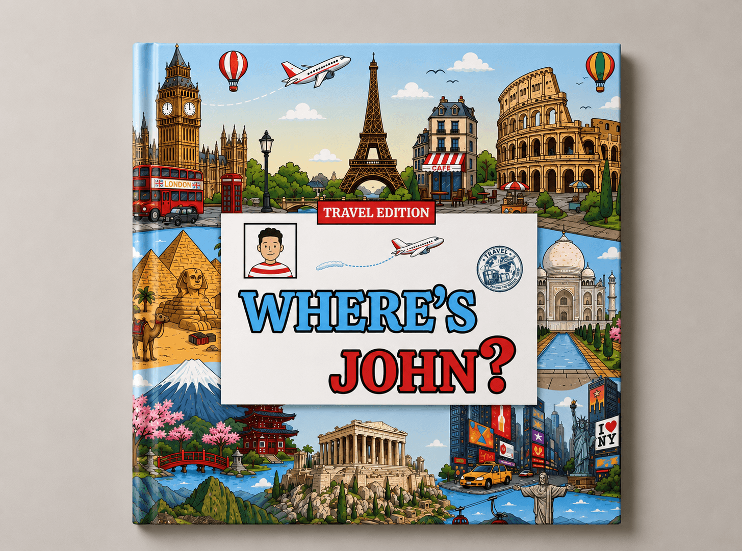 Around the World Edition personalized search-and-find book