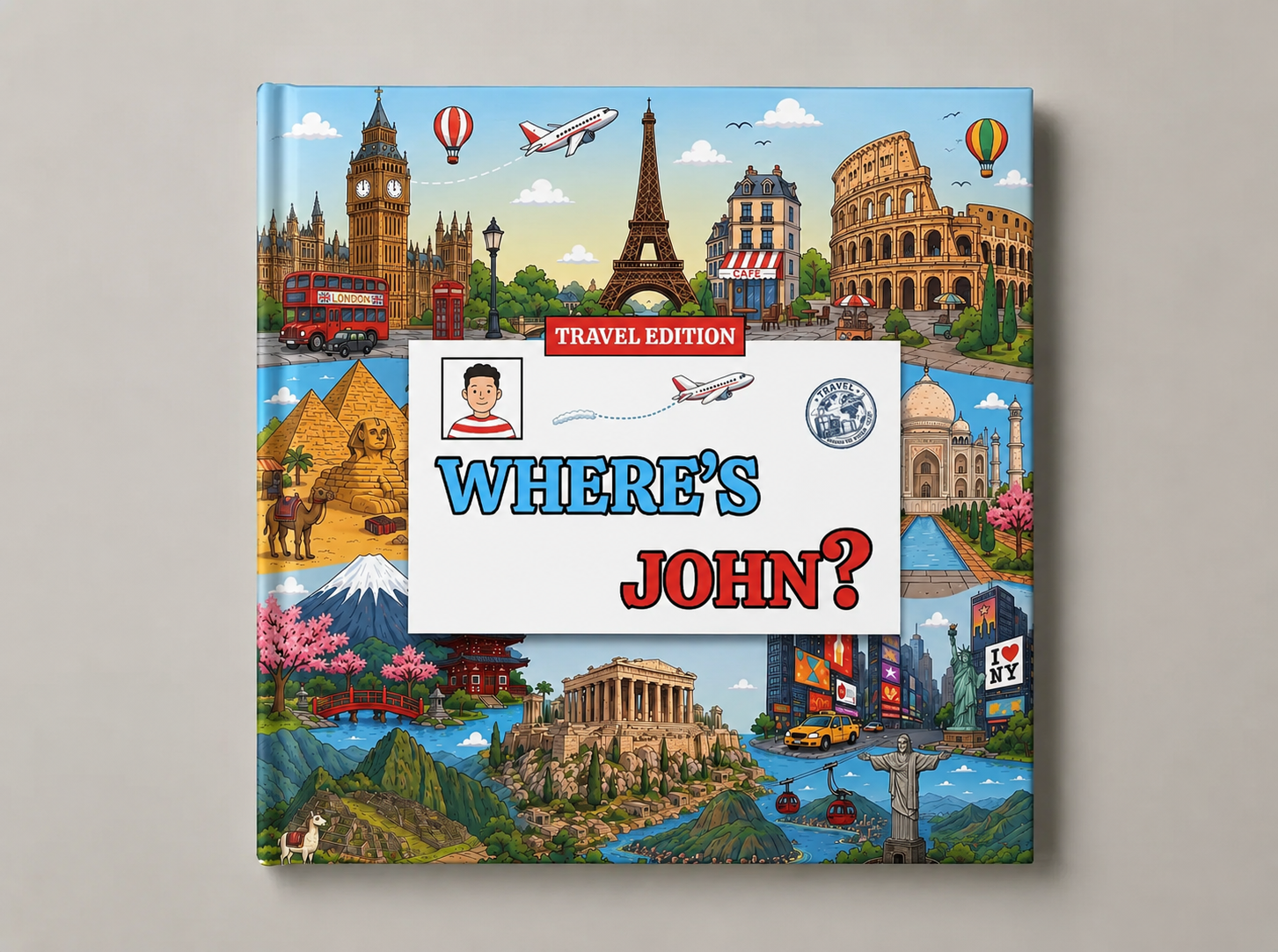 Travel Edition personalized search-and-find book